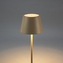 Konstsmide battery floor lamp POMEZIA MEDIUM USB IP54, sand coloured dimmable