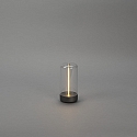 Konstsmide Lampe de table  accu EDISON XS USB IP54, anthrazit gradable