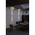Konstsmide LED Auen-Wandleuchte CHIERI, IP54, Up/Down, verstellbar 0-90, 12W 3000K 900lm, Wei, Aluminium / Klarglas