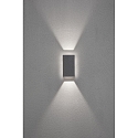 LED outdoor wall luminaire CREMONA, with backlight + light beam, adjustable, 3W 3000K 360lm, anthracite alu / clear glass