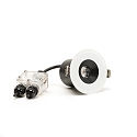 Konstsmide Recessed outdoor HighPower LED ceiling spot, IP44, 6W 3000K 540lm, clear glass with white rim