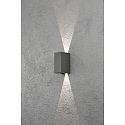 Konstsmide HighPower LED outdoor wall luminaire CREMONA, Up/Down, adjustable beam, 3W 3000K 460lm, anthracite / clear Konstsmide HighPower LED outdoor wall luminaire CREMONA, Up/Down, adjustable beam, 3W 3000K 460lm, anthracite / clear