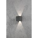 Konstsmide HighPower LED outdoor wall luminaire CREMONA, 3W 3000K 460lm, anthracite aluminium / clear acrylic, adjustable light outlet Konstsmide HighPower LED outdoor wall luminaire CREMONA, 3W 3000K 460lm, anthracite aluminium / clear acrylic, adjustable light outlet