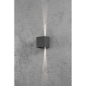 Konstsmide HighPower LED outdoor wall luminaire CREMONA, 3W 3000K 460lm, anthracite aluminium / clear acrylic, adjustable light outlet Konstsmide HighPower LED outdoor wall luminaire CREMONA, 3W 3000K 460lm, anthracite aluminium / clear acrylic, adjustable light outlet