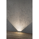 Konstsmide Outdoor HighPower LED in-ground spot, IP65, angular, 6W 3000K 600lm, adjustable light gate 0-120, inox 304 / clear glass