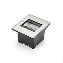 Outdoor HighPower LED in-ground spot, IP65, angular, 12W 3000K 1100lm, adjustable light gate 0-120, inox 304 / clear glass