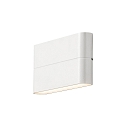 Konstsmide HighPower LED Auen-Wandleuchte CHIERI WIDE, Up/Down, 2x6W 3000K 950lm, Wei, Aluminium / Acrylglas opal
