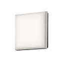 Konstsmide Outdoor LED Wand-/Deckenleuchte CESENA, IP54, eckig, 10W 3000K 900lm, Wei, Aluminium / Acrylglas opal