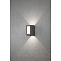 Outdoor HighPower LED wall luminaire CREMONA, 2-sided adjustable 0°-90°, 12W 3000K 720lm, anthracite / aluminium, plastic opal