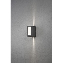Konstsmide Outdoor HighPower LED wall luminaire CREMONA, 2-sided adjustable 0°-90°, 12W 3000K 720lm, anthracite / aluminium, plastic opal Konstsmide Outdoor HighPower LED wall luminaire CREMONA, 2-sided adjustable 0°-90°, 12W 3000K 720lm, anthracite / aluminium, plastic opal