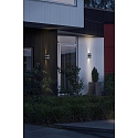 Konstsmide LED outdoor wall luminaire CREMONA, 2-sided adjustable 0°-90°, 3W 3000K 600lm, 2 frosted acrylic glass stripes / anthracite Konstsmide LED outdoor wall luminaire CREMONA, 2-sided adjustable 0°-90°, 3W 3000K 600lm, 2 frosted acrylic glass stripes / anthracite