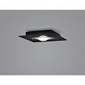 Helestra Luminaire de plafond NOMI � 1 flamme, carr� LED IP20, noir mat gradable