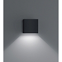 Helestra LED Au�enwandleuchte SIRI 44, IP54, eckig, Up/Down, verstellbar, 7W 3000K 390lm, CRi >90, dimmbar, mattschwarz