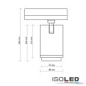 ISOLED Projecteur triphasé IP20, blanche