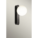 Luminaire mural PERLINA WALL USB-C avec connexion USB, CCT Switch, avec variateur tactile IP20, noir gradable
