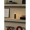 LEDS C4 Lampada da tavolo COCKTAIL LED con dimmer a sfioramento, conico IP20, grigio dimmerabile