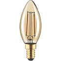Ampoule  filament forme bougie C35 GOLD commutable C35 clair E14 2,5W 180lm 1800K 320 CRI 80-89 