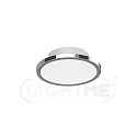 LightMe Luminaire de plafond AQUA DISK-1 / 147MM  1 flamme, CCT Switch, commutable GX53 IP44, chrome, scintillant 