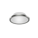 Deckenleuchte AQUA DISK-1, IP44, 1-flammig, inkl. GX53 Diffusor ( 14.7cm), 8W 650lm 2700/4000K 540lm 110, blattsilber