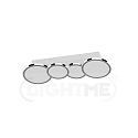 Ceiling luminaire DISK-4, 4-flame, IP44, CCT, incl. 4x GU10, 28W 2700K/4000K 2300lm, chrome