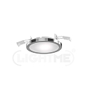 3pc. set of recessed luminaire PLANO, 1-flame, IP44,  11.2cm, CCT, incl. 3x  6W 2700K/4000K 500lm, chrome