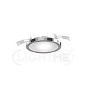 Recessed luminaire PLANO, 1-flame, IP44,  11.2cm, CCT, incl. GX53 6W 2700K/4000K 500lm, chrome