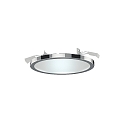 Recessed luminaire PLANO, 1-flame, IP44,  14.7cm, CCT, incl. GU10 8W 2700K/4000K 650lm, chrome