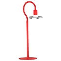 Lampe de table SIMPLESSA GU10, chrome, rouge gradable