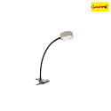 LightMe Morsetto luminoso POWERLENS FLEX piegabile GX53 IP20, opaco, satinato, titano