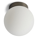 Lampada da parete e soffitto PALLA SINGLE IP44, titano dimmerabile