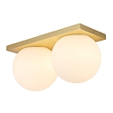 Lumexx Lampada da parete e soffitto PALLA DOUBLE IP20, ottone dimmerabile