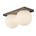 Lumexx Lampada da parete e soffitto PALLA DOUBLE IP20, titano dimmerabile