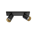 Plafoniera SPOTON 2 2-Lampadine GU10 IP20, Nero