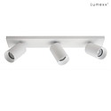 Luminaire de plafond SPOTON 3 3 flammes GU10 IP20, blanche