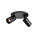 Plafoniera SPOTON CIRCLE 2 2-Lampadine GU10 IP20, Nero