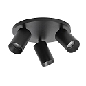 Plafoniera SPOTON CIRCLE 3 3-Lampadine GU10 IP20, Nero