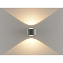 Molto Luce LED Outdoor Wandleuchte FOCO W, Up&Down, rund, silber