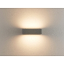 Molto Luce LED Outdoor Wandleuchte PARE W, eckig, 12W, 3000K, silber