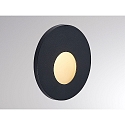 wall recessed luminaire WALL 68R round IP20, black dimmable