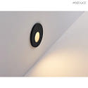 Molto Luce wall recessed luminaire WALL 68R round IP20, black dimmable