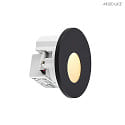 Molto Luce wall recessed luminaire WALL 68R round IP20, black dimmable