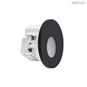 Molto Luce wall recessed luminaire WALL 68R round IP20, black dimmable
