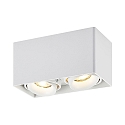Molto Luce Deckenaufbaustrahler QANA DOUBLE SQUARE SD, eckig, 2-flammig, GU10, wei�
