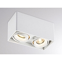 Molto Luce Deckenaufbaustrahler QANA DOUBLE SQUARE SD, eckig, 2-flammig, GU10, wei�