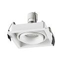 Molto Luce Deckeneinbaustrahler QANA SQUARE R, eckig, 1-flammig, GU10, wei�