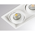 Molto Luce Deckeneinbaustrahler QANA DOUBLE SQUARE R, eckig, 2-flammig, GU10, wei�