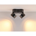 Molto Luce LED Decken-/Wandstrahler MAGIS MINI DOUBLE SD, 20W, 2700K, DALI dimmbar, dreh-/schwenkbar, schwarz