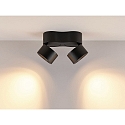 Molto Luce LED Decken-/Wandstrahler MAGIS MINI DOUBLE SD, 20W, 3000K, DALI dimmbar, dreh-/schwenkbar, schwarz
