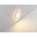 Molto Luce wall recessed luminaire WALL 68R GLASS round IP20, white dimmable
