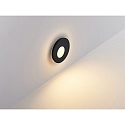 Molto Luce wall recessed luminaire WALL 68R GLASS round IP20, black dimmable